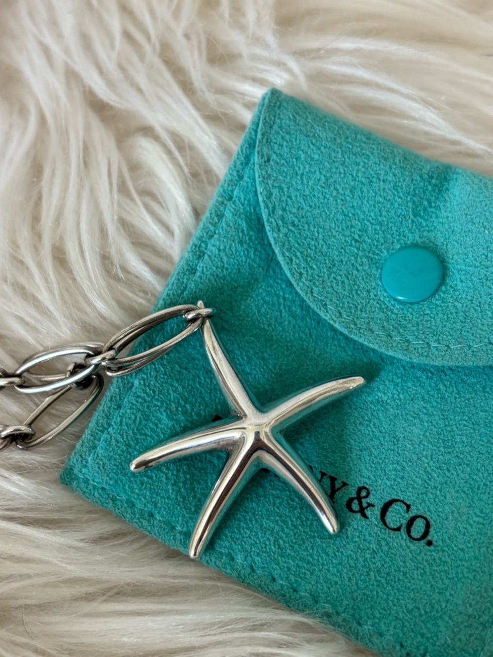 Tiffany & Co. Large Silver Starfish Pendant Necklace